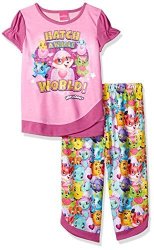 Hatchimals Little Girls' 2-PC Pajama Set Long Sleeve W pant Pink print 6-6X