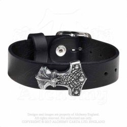 New Release Alchemy Gothic A120 Wenig Thunderhammer Leather Wriststrap