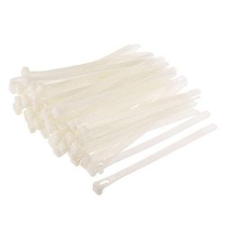 Uxcell 60PCS Reusable Cable Ties 8 Inch X 0.3 Inch Adjustable Nylon Zip Ties Wraps White