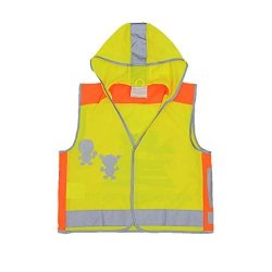 Lqw Home-vests Children's Reflective Vest Safety Riding Clothing Child Student Cartoon Hat Text Pattern Elastic Wire Highlight Fiber Color : Yellow Size : M