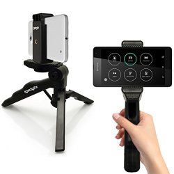 Igadgitz 2 In 1 Pistol Grip Stabilizer And MINI Lightweight Table Top Stand Tripod With Phone Bracket Mount For Microsoft Lumia 950 XL 950 650 640 640