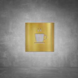 Coffee Sign - Brushed Brass