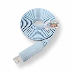 USB Console Cable Boreguse USB To RJ45 Cisco Console Cable For Cisco Routers ap Router switch windows 7 8 10 1.8M Blue