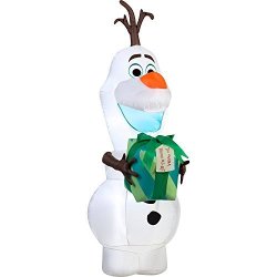 Christmas Disney Olaf With Gift Airblown Yard Decor Airblown Inflatable 5.5'