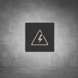 Electricity Sign - Black - Powder Coated Aluminum