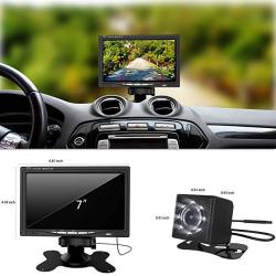 Car Vehicle Backup Camera And Monitor Kit Gogo Roadless Waterproof 7" HD Rear View Monitor With Ir Night Vision Back Up Camera Parking