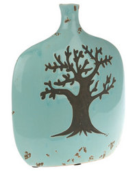 BALI Ceramic Crackle Tree Print Vase
