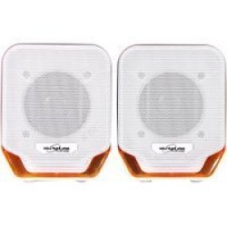 Ultralink Ultra Link Premium 2.0 Channel Speakers Orange & White