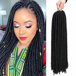 Straight goddess faux locs braids