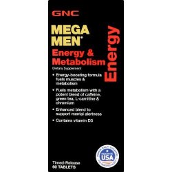 GNC Mega Men Energy & Metabolism Dietary Supplement 60 Tablets