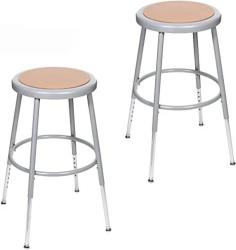 2 Pack 18-27 High HBRSH18GY2PK OEF Furnishings Height Adjustable Grey Shop Stool 2 Pack 18-27 High HBRSH18GY2PK OEF Furnishings Height Adjustable Grey Shop Stool