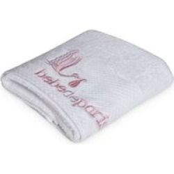 Bebedeparis Medium Baby Towel in White & Pink