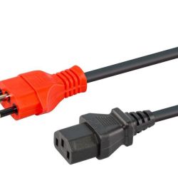 1.8M Single-headed Partially Dedicated Slimline 3-PIN Power Cable - 1X Iec