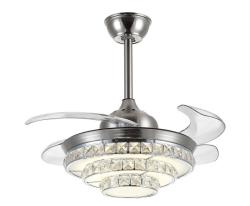 Retractable Blade Ceiling Fan Remote With 3 Tier Crystal Light R1999 00 Air Coolers Pricecheck Sa