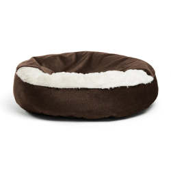 Cozy Cuddler Ilan Dog & Cat Bed - Small Dark Chocolate