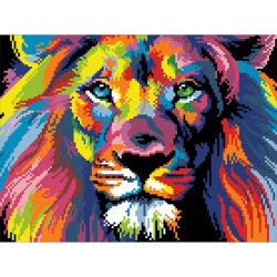 5D Diy Diamond Painting By Numbers - Lion