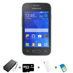 Samsung Young 2 4GB 3G - Bundle includes Airtime + 1.2GB Starter Pack + Accessories - Black Internet Starter Pack @ 100MB pm X 12