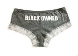 Cotton Panty With Lace Has Black Owned On The Back Small Grey white