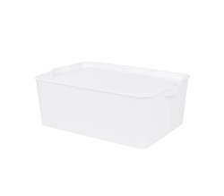Venus Medium Storage Box White With White Lid