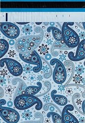 ValueMailers 200 10X13 Blue Paisley Poly Mailers Shipping Envelopes Bags 10" X 13" By …