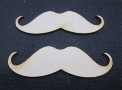 The Velvet Attic - Wood Blank Laser Cutout - Moustache 2 Of