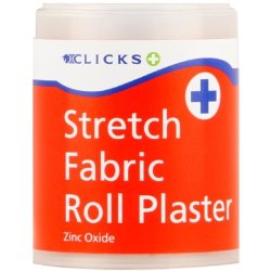 Clicks Stretch Fabric Roll Plaster 50MM X 1M