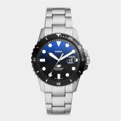 Fossil Blue Stainless Steel Blue & Black Dial Bracelet Watch