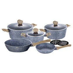 Berlinger Haus 10-PIECE Marble Coating Forest Line Cookware Set Light Wood BH-1564