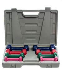 Assorted Dumbbell Set In Storage Box