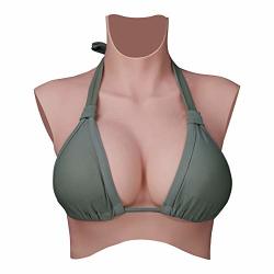 EQAIWUJIE 7th Generation Silicone Breast Form for Crossdresser D Cup  Realistic Fake Boobs Breast Plate Drag Queen Mastectomy