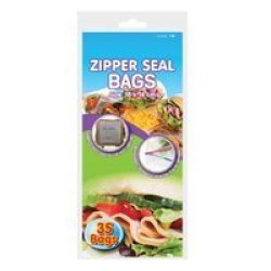 Sandwich Bag - Zipper Seal - 16CM X 14CM - Pack Of 35 - 3 Pack
