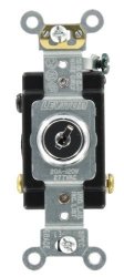 Leviton 1223-2KL 20-AMP 120 277-VOLT Key Locking 3-WAY Ac Quiet Switch Extra Heavy Duty Grade Chrome