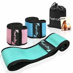 TheFitLife Resistance Bands For Legs And Butt - Fabric Exercise Bands For Women With Elastic Non Slip Design To Sculpt Desired Peach Shape Workout