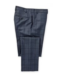 Superfine Wool Tonal Windowpane Modern Fit Trouser