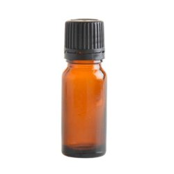 10ML Amber Glass Bottle With Slow Flow Dropper Cap - Black