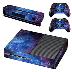 Gebaisi Vinyl Skin Sticker Protector For Microsoft Xbox One Console And Controller Nebula