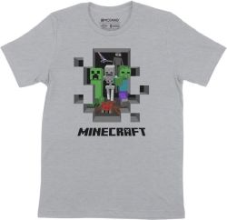 Minecraft - Bad Breakthru -t-shirt Grey melange 8-9 Years