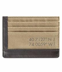 Calvin Klein Men's Calvin Klein Card Holder Wallet Canvas And Smooth Leather Black One Size