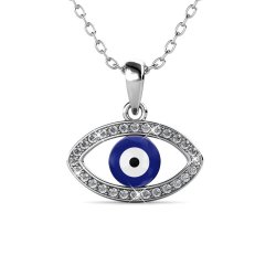 Evil Eye Necklace With Swarovski Crystals