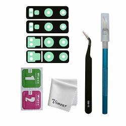 Vimour 2 Pieces Oem Rear Camera Glass Lens Replacement For Samsung Galaxy Note 9 N960U All Carriers With Pre-installed Adhesive And Repair Toolkit Black