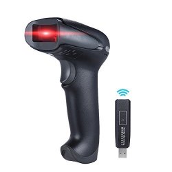 Aibecy Radall RD-F11 USB Wireless Handheld Barcode Scanner Bar Code Reader With Data Receiver USB Cable For Supermarket Library Express Company Retail Store Warehouse