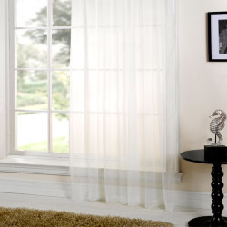 Plain Sheer Voile Curtain White Or Cream 10m X 230cm Dont Get Left