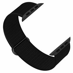 Hilimny Watch Band Compatible With Apple Watch Band 42MM 44MM Lightweight Sport Loop Replacement Band Strap Compatible For Iwatch Series 5 4 3 2 1 42MM 44MM Dark Black