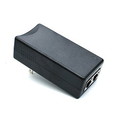 Pluspoe Us Wall 35W Gigabit Poe+ Injector Adapter For 802.3AF AT Poe Devices Power Over Ethernet Up To 100 Meters 325 Feet
