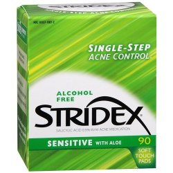 Stridex Daily Care Acne Pads With Salicylic Acid 90 Ea Pack Of 2