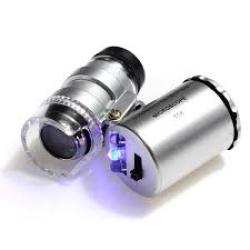 Mini Pocket LED Microscope Magnifier Loupe Jewelry