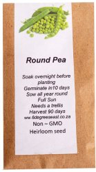 Heirloom Veg Seeds - Peas - Round Pea