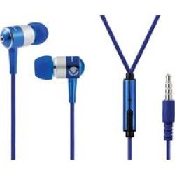 Volkano Stannic In-ear Headphones With MIC Blue