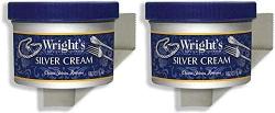 Wright's Silver Cleaner and Polish Cream - 8 Ounce with Polishing Cloth -  Ammonia-Free - Gently Clean and Remove Tarnish without Scratching