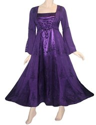 Dr 003 Agan Traders Gothic Renaissance Dress Gown Purple 2X